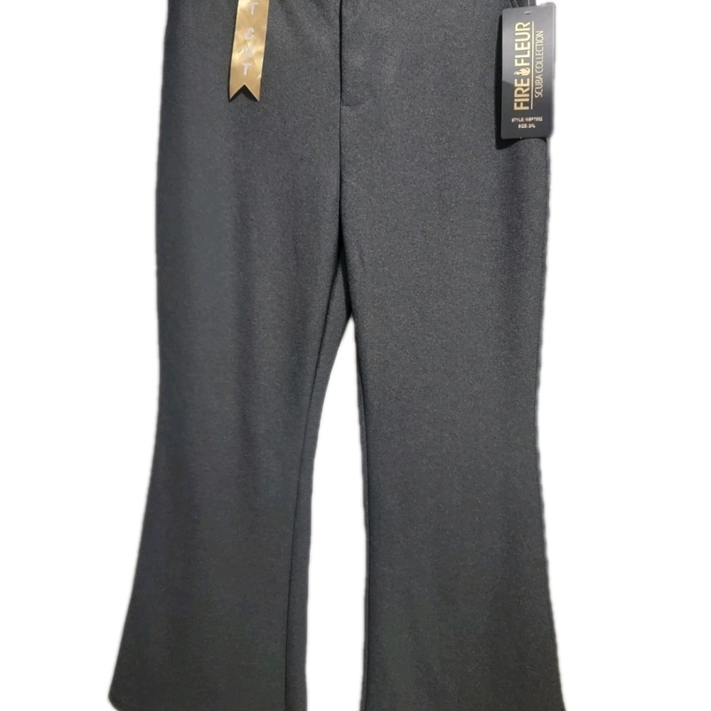 Women's Fire Fleur Gray Boot Cut Pants 2XL